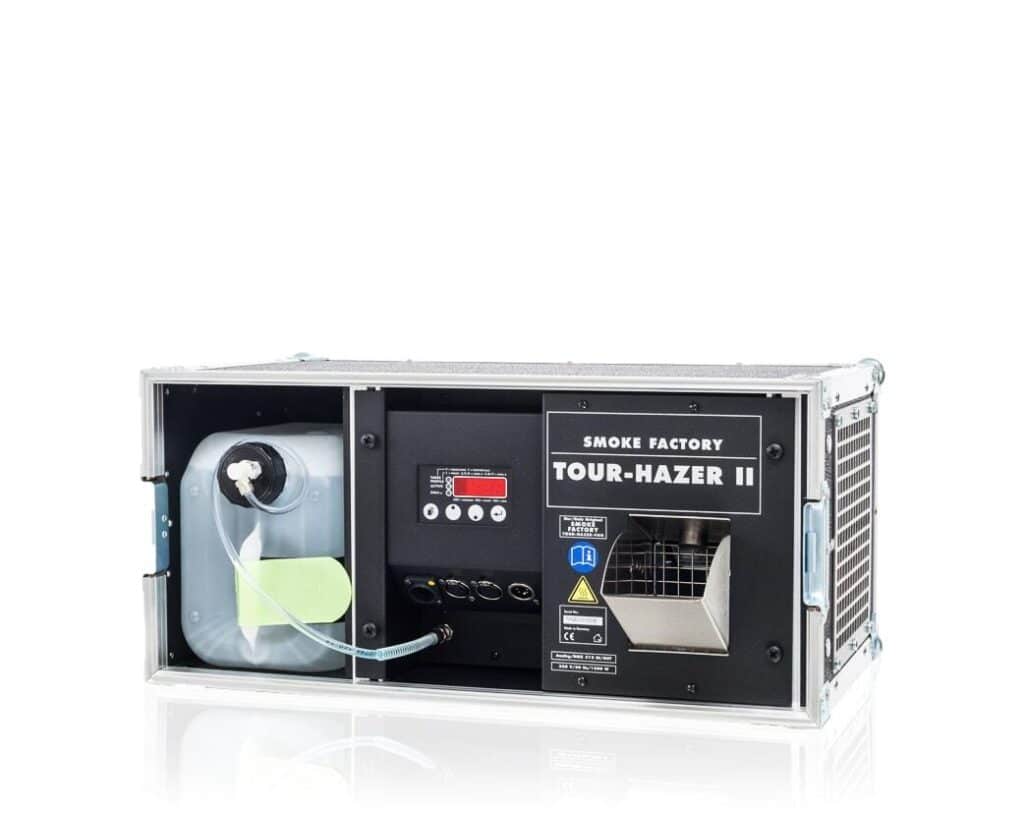 Máquina de niebla Smoke Factory Hazer disponible para alquiler en Ibiza con White Sound Ibiza