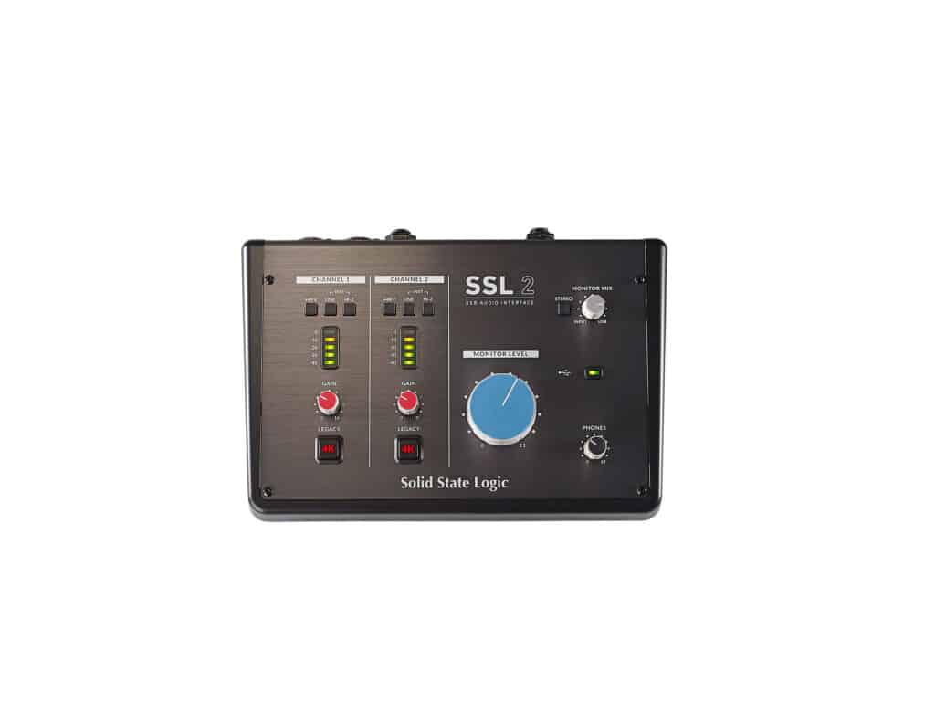 SSL 2+ disponible para alquiler en Ibiza con White Sound Ibiza