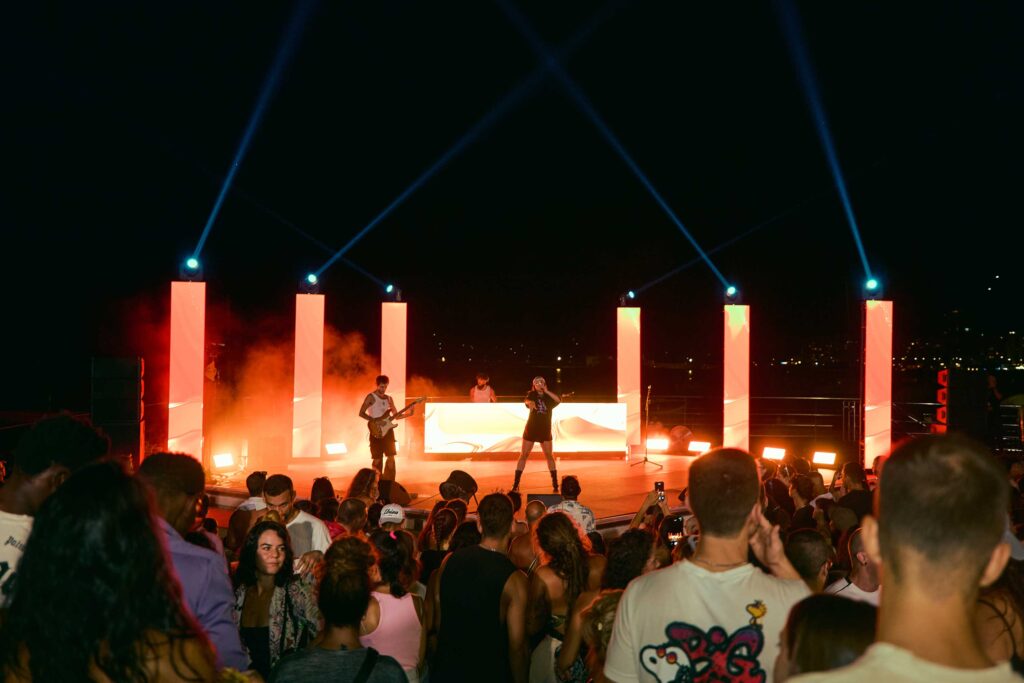 Stage with lighting for event production Ibiza